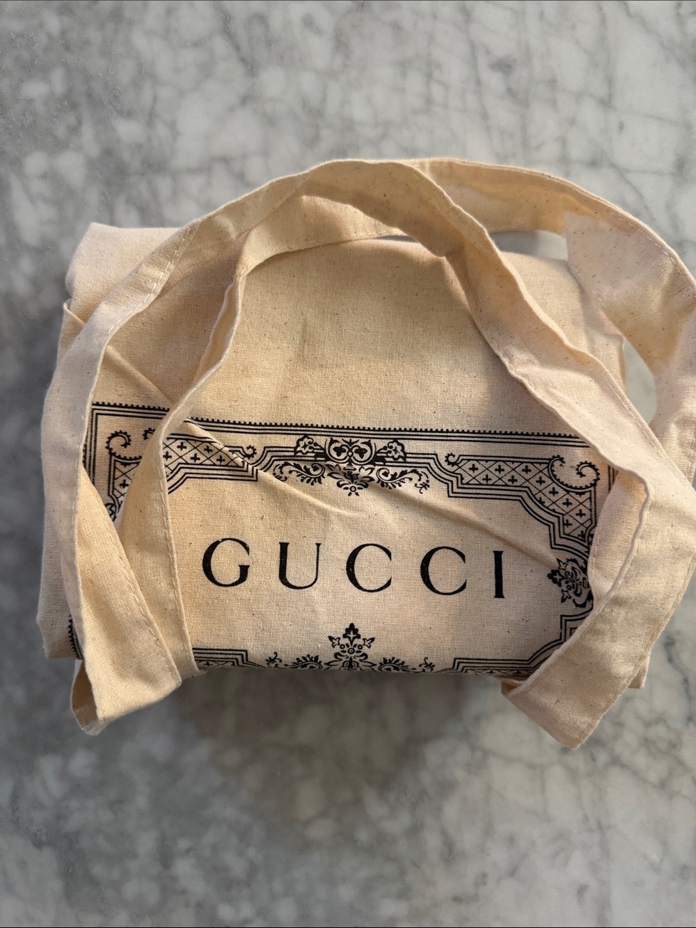 NWOT Gucci Cream Canvas linen Logo large Tote bag